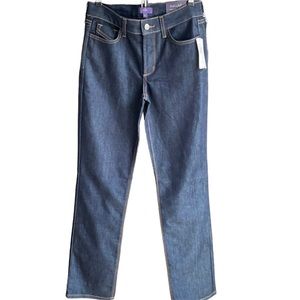 NWT NYDJ Straight Leg Dark Wash Jeans Size 0 Tall